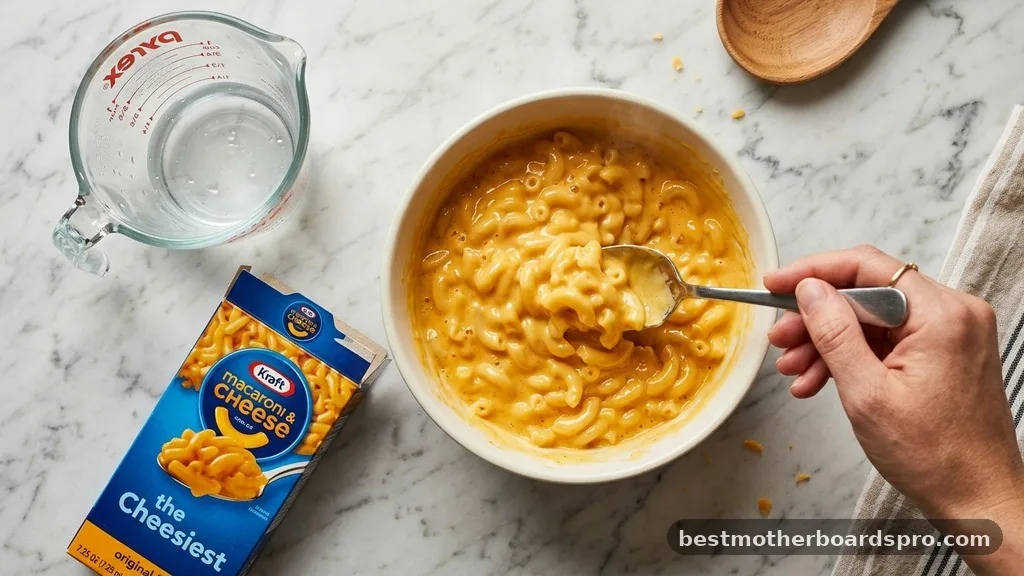 Managing Water Levels and Starch - how to make kraft mac and cheese in the microwave