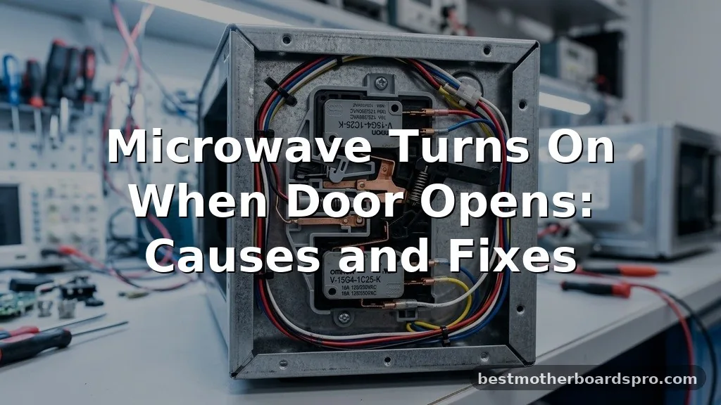 microwave turns on when door opens