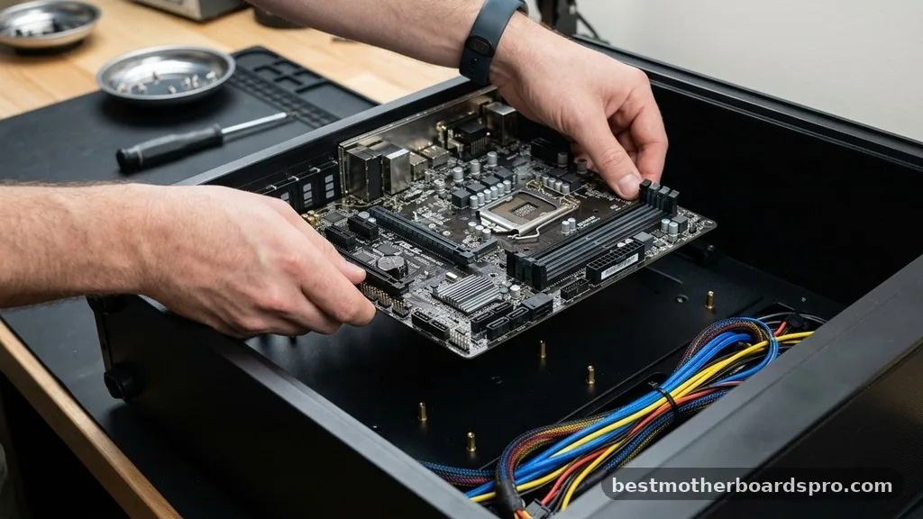 Mounting the Motherboard and Reconnecting Cables - How to Replace Motherboard and CPU