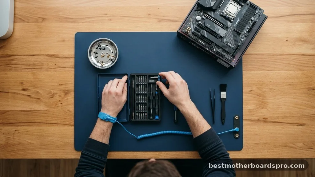Preparing Your Workspace and Tools - how to install new motherboard