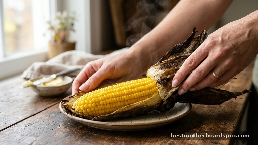 Removing the Husk and Silk Effortlessly - how to microwave sweet corn
