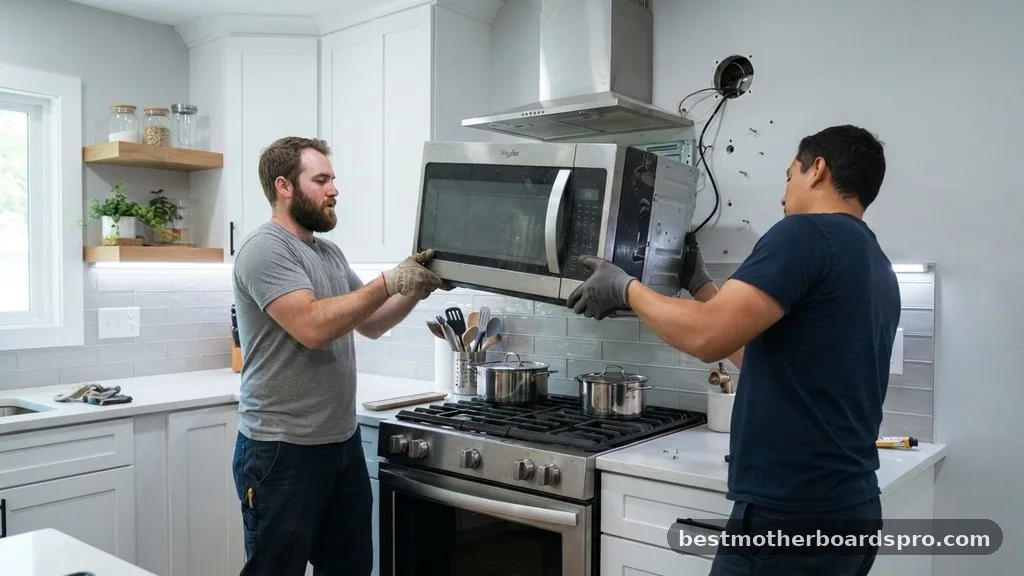 Removing the Old Unit - how to replace over the range microwave