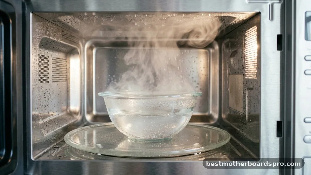 Steam Cleaning with Vinegar for Odor Neutralization - how to deodorize microwave