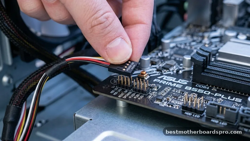 Steps for Connecting the Cables - where does f panel go on motherboard
