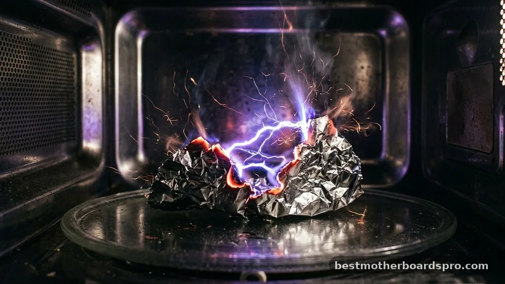 The Physics of Microwaves and Conductive Materials - what happens when you put metal in a microwave