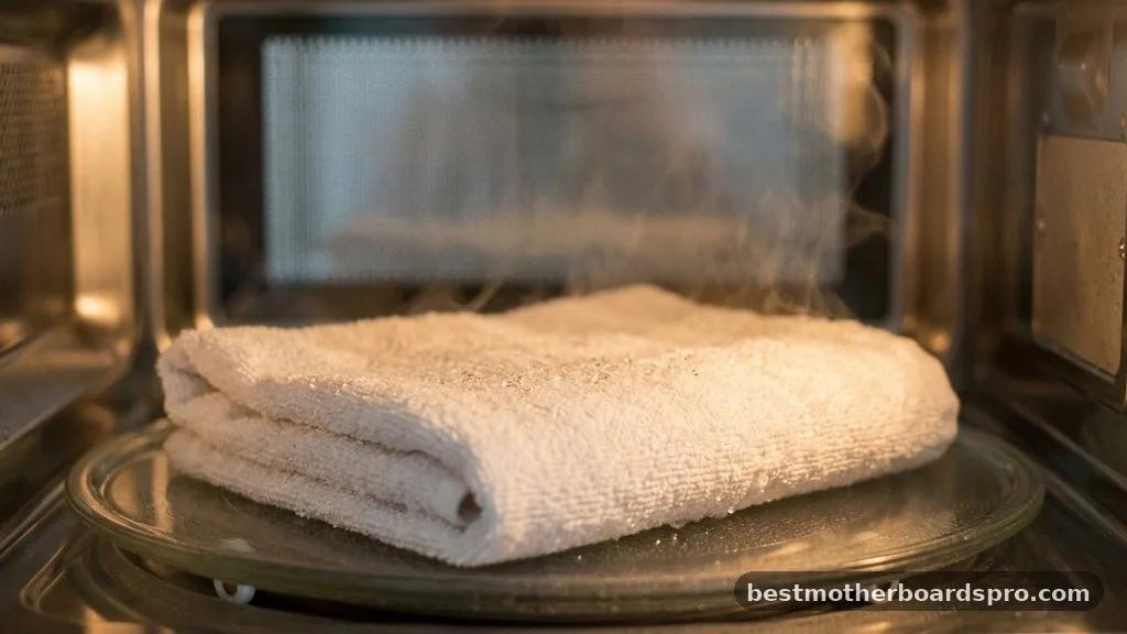 The Science of Heating Fabric in a Microwave - can you put a wet towel in the microwave