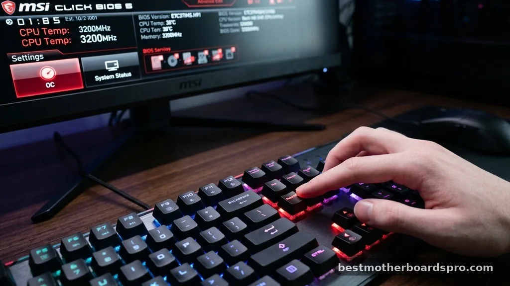 The Standard Method: Using the Keyboard Shortcut - how to enter bios on msi motherboard