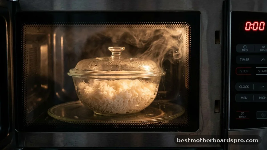 The Steaming Phase - how to cook brown rice in microwave