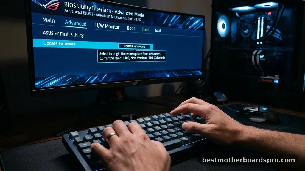 Using the Internal BIOS Utility - how to update bios on motherboard