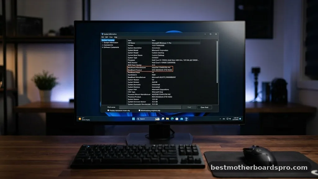 Using Windows System Information - how to find out my motherboard