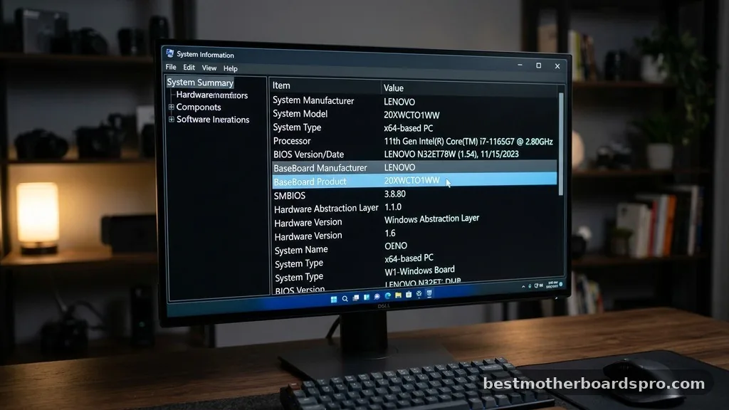 Using Windows System Information - find out what motherboard i have