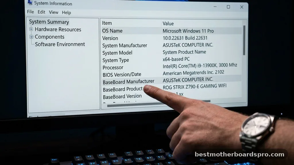 Using Windows System Information - how to find out what your motherboard is