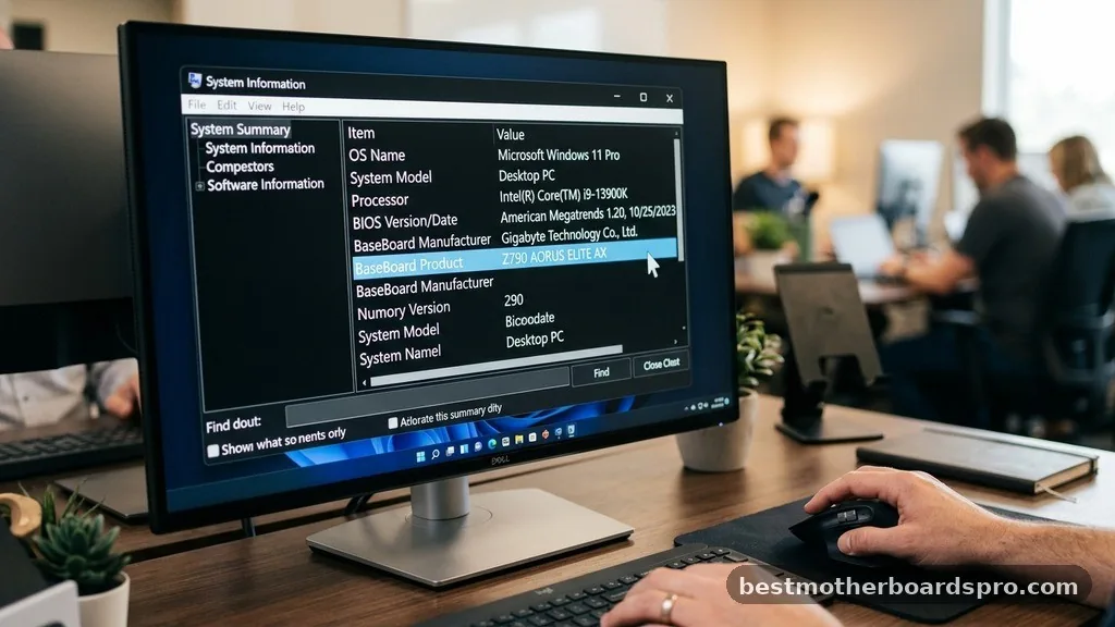 Using Windows System Information for Quick Identification - what is my motherboard model