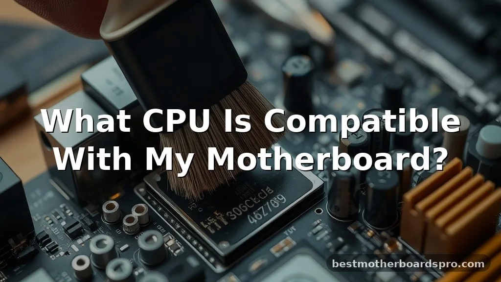 what cpu is compatible with my motherboard