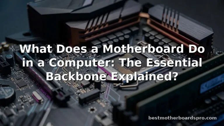 What Does a Motherboard Do in a Computer