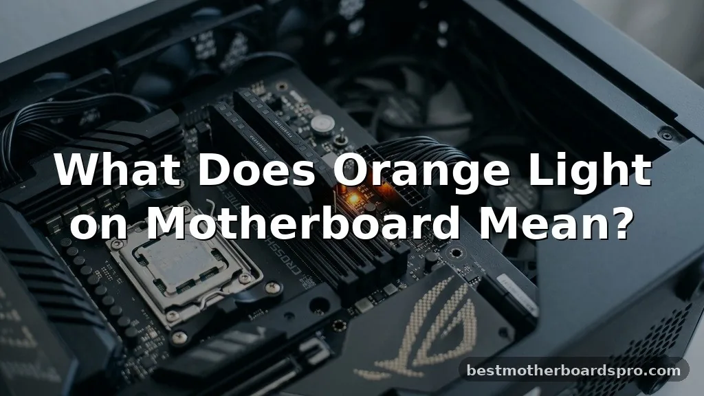 what does orange light on motherboard mean