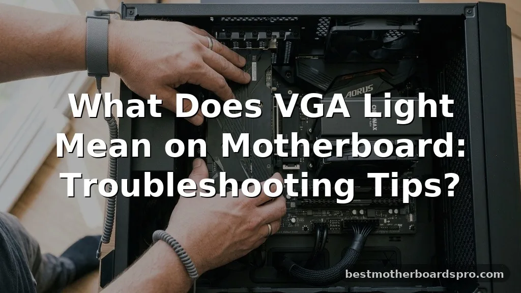 what does vga light mean on motherboard