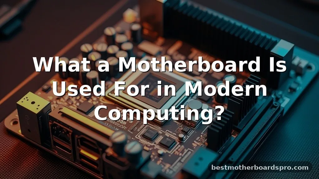 what is a motherboard used for