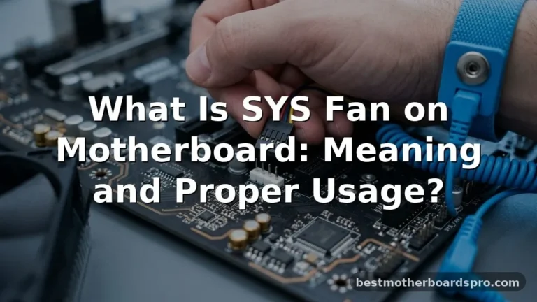 What Is SYS Fan on Motherboard