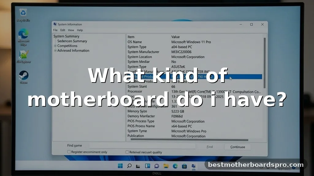 what kind of motherboard do i have