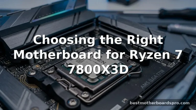 What Motherboard for Ryzen 7 7800X3D