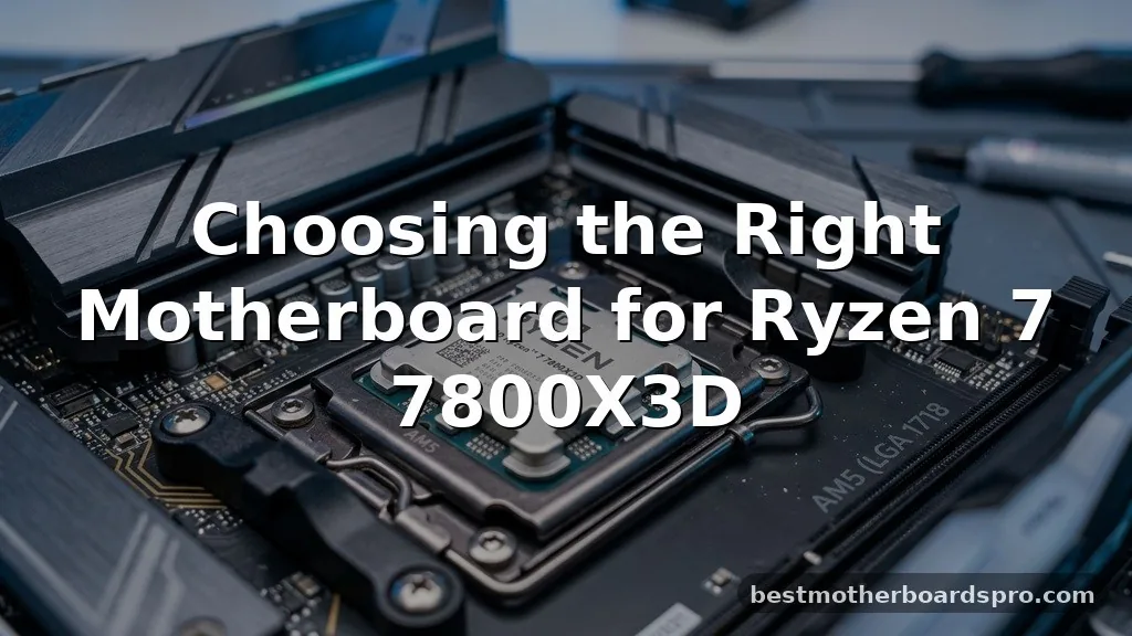 What Motherboard for Ryzen 7 7800X3D