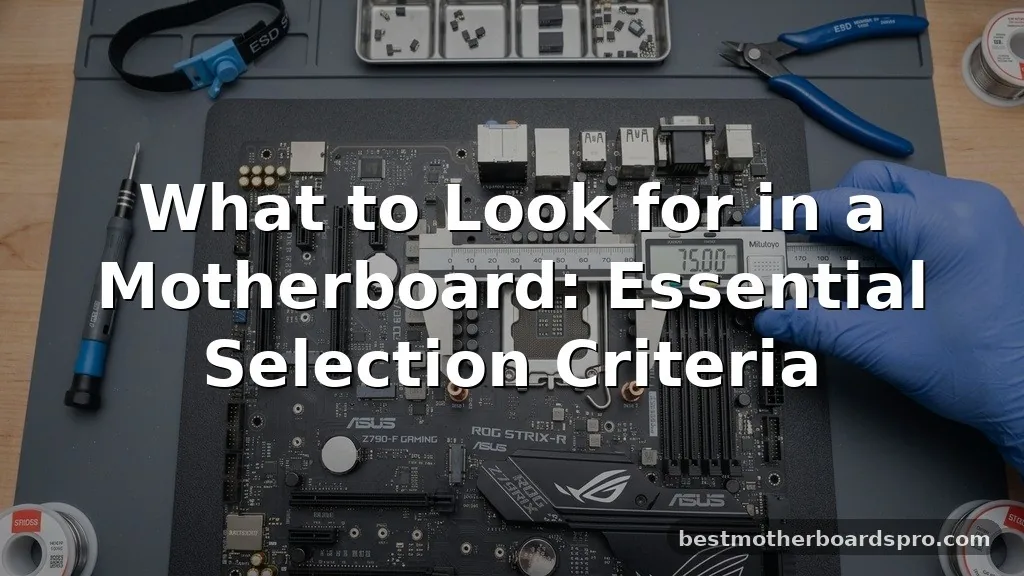 what to look for in a motherboard