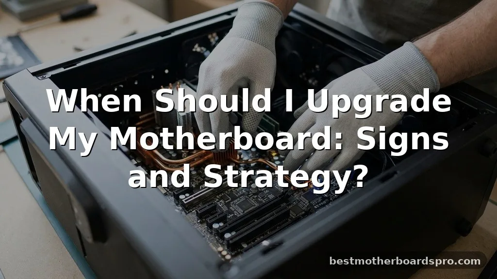 when should i upgrade my motherboard