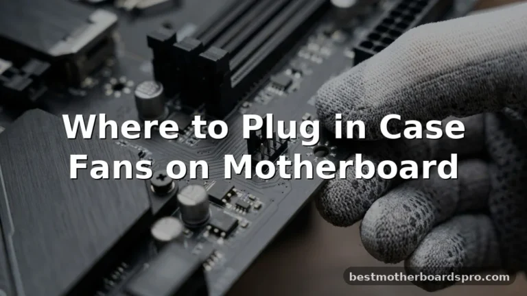 Where to Plug in Case Fans on Motherboard
