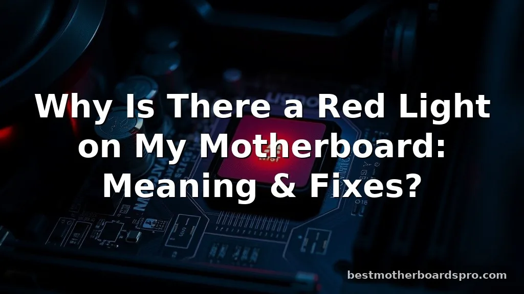 why is there a red light on my motherboard