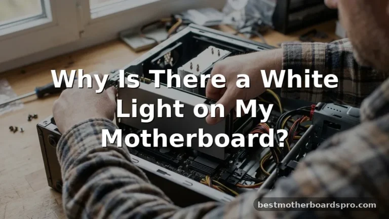 why is there a white light on my motherboard